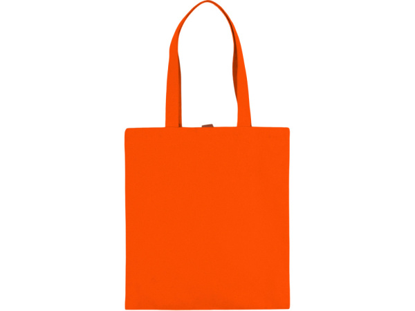 Cумка «Clip» из хлопка 340 г/м2 с застежкой из экокожи, Цвет оранжевый