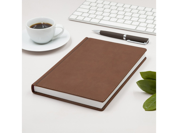 Ежедневник А5 датированный «Velvet» на 2026 год, Цвет коричневый