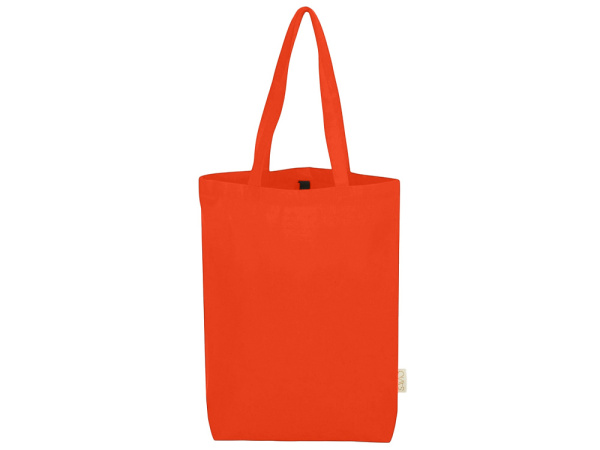 Сумка Fixy из переработанного хлопка 220 г/м2 с фиксирующей лентой, Цвет оранжевый