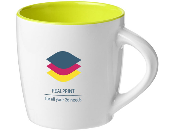 Керамическая чашка «Aztec», Цвет белый/лайм