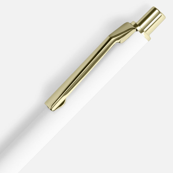 Ручка шариковая Lobby Soft Touch Gold, белая, 14,5х1 см