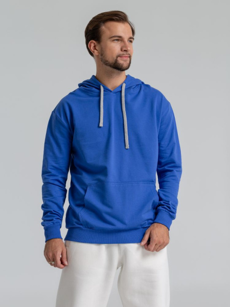 Толстовка с капюшоном Unit Kirenga, ярко-синяя, XS–5XL