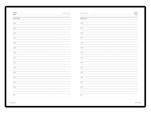 Ежедневник недатированный А5 «Sidney Nebraska» с белым срезом, Размер A5, Цвет черный
