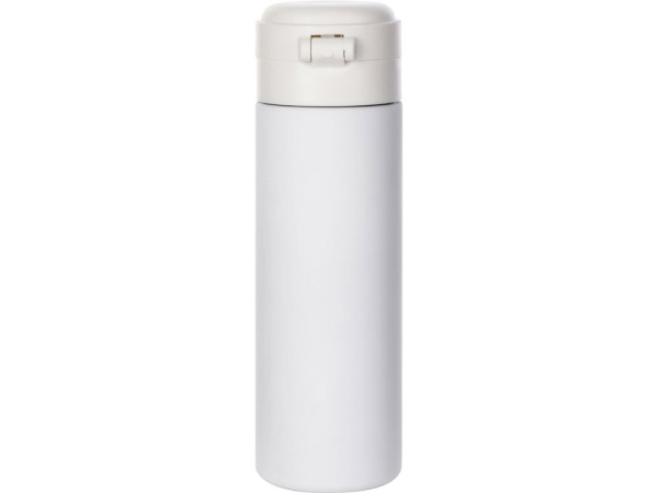 Вакуумная термокружка c кнопкой «Guard», soft-touch, 400 мл, тубус, Цвет белый