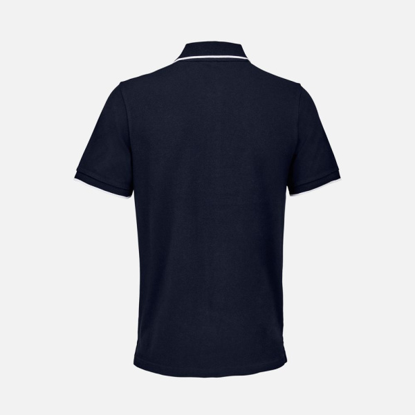 Рубашка поло унисекс Palermo, темно-синяя с белым, XS–3XL
