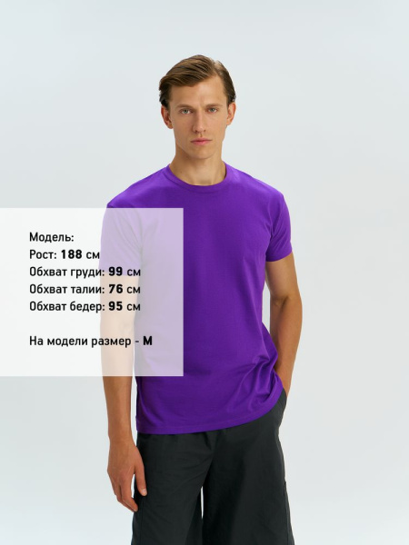 Футболка унисекс Regent 150, темно-фиолетовая, XXS–XXL