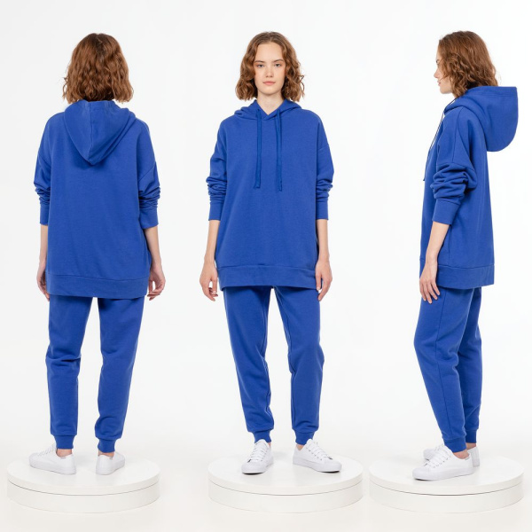 Худи унисекс H2, синее, XS–XXL