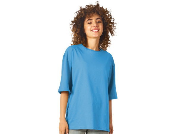 Футболка оверсайз «Liyon» унисекс, Размер XS-S, Цвет лазурный