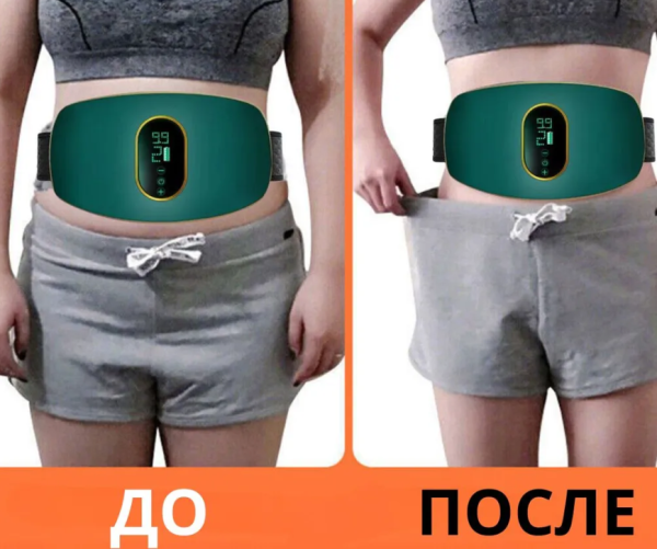 Массажный пояс Waist and abdomen massage NJR-719 (6 уровней интенсивности), тренажер для похудения живота - массажер, ног, ягодиц, спины