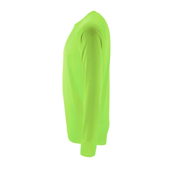 Футболка с длинным рукавом Sporty LSL Men, неоново-зеленая, S–3XL
