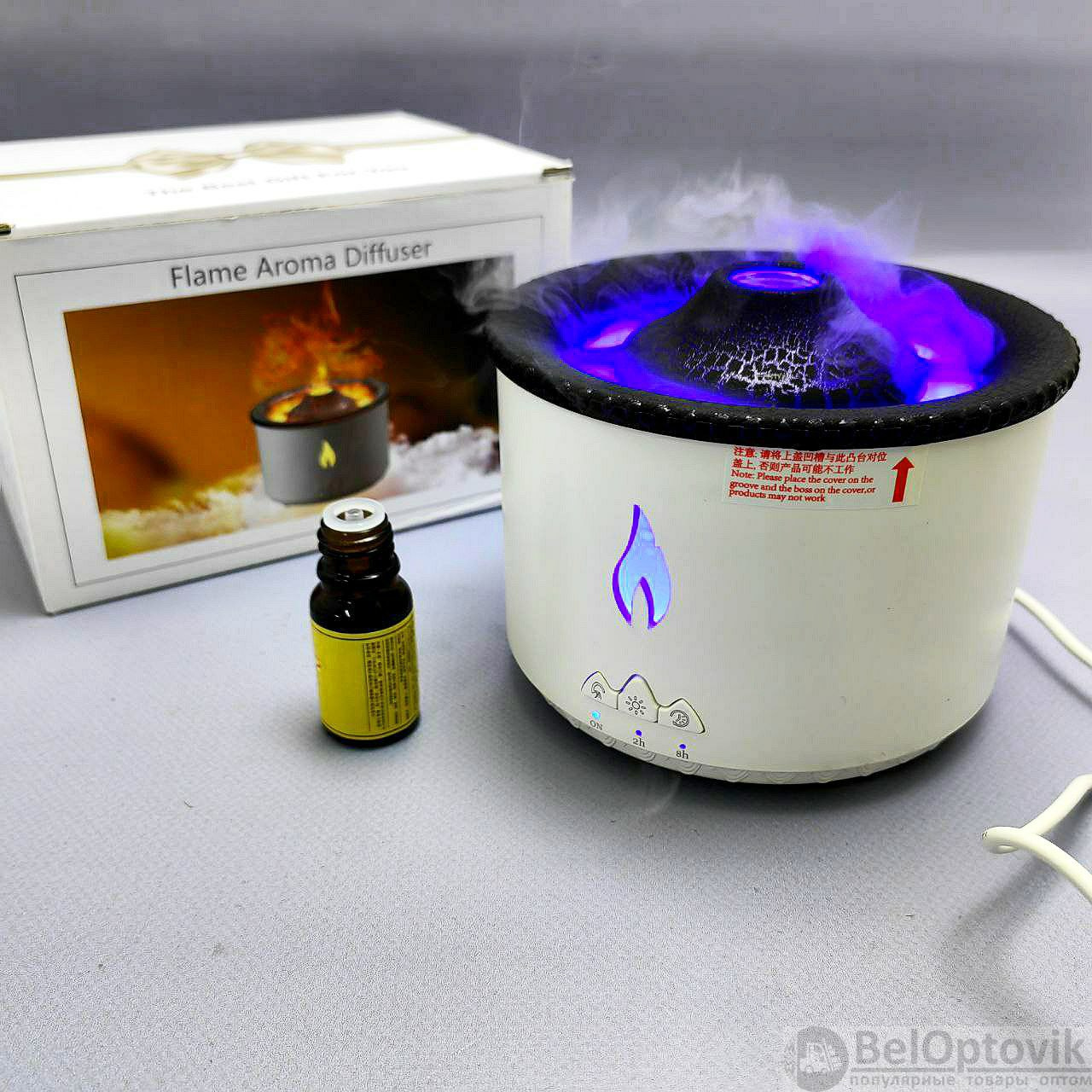 Увлажнитель воздуха (аромадиффузор) Volcano Aroma Diffuser J-V19 с пультом  ДУ, 360 ml (режимы вулкан/пламя, таймер 2 ч, 8ч) (арт: uv-13365) от  1 050 ₽ рублей оптом в Москве