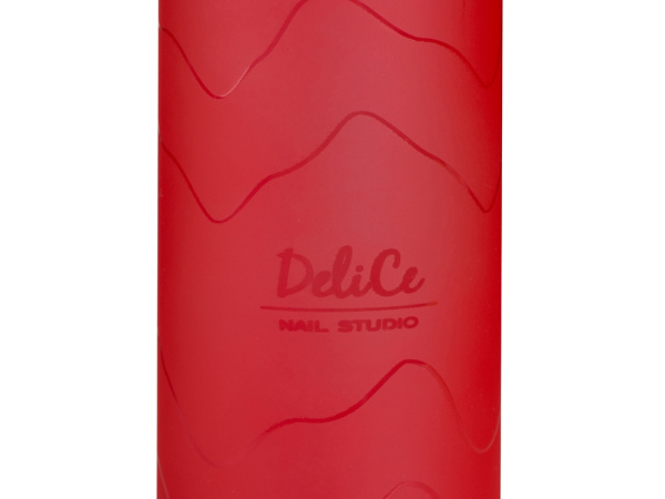 Стеклянная бутылка с бамбуковой крышкой «Foggy»,  с УФ-печатью, Цвет красный