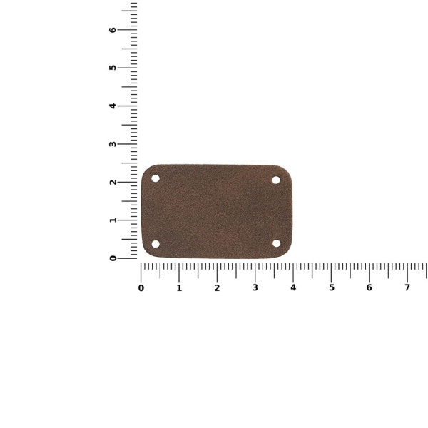 Лейбл Eta Nubuck Touch, S, темно-коричневый, 2,5х4 см