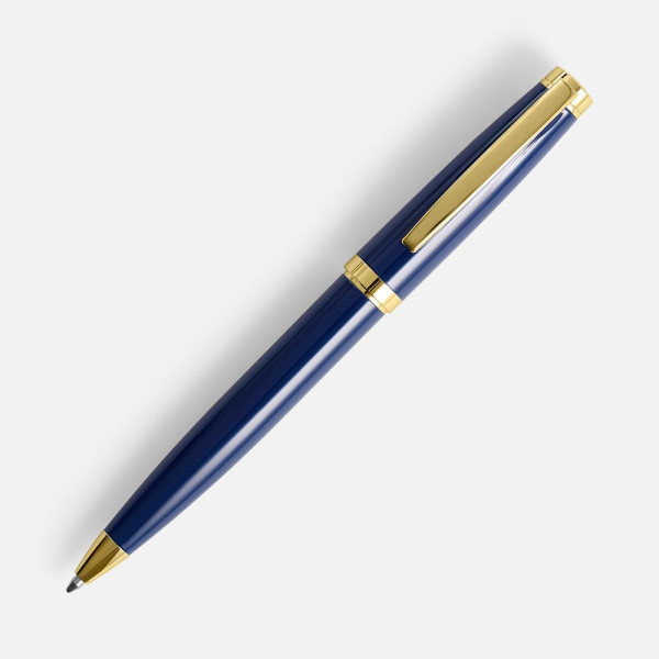 Ручка шариковая Letra Gold, глянцевая, темно-синяя, 13,7х1,3 см