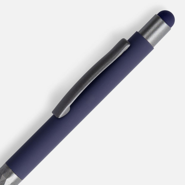 Ручка шариковая Digit Soft Touch со стилусом, синяя, 14,5х1 см