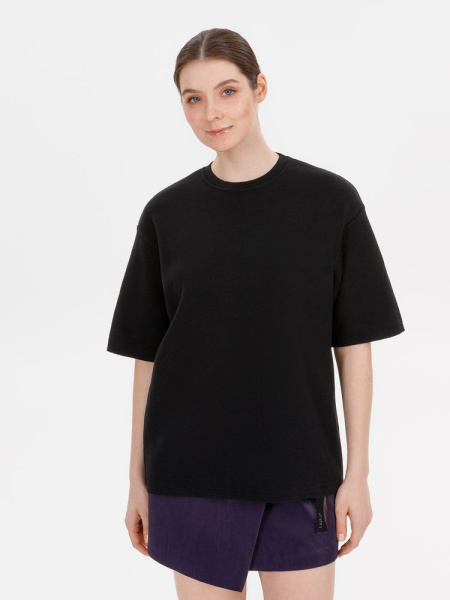 Джемпер с коротким рукавом Siluetti Volumica, черный, XS–XXL