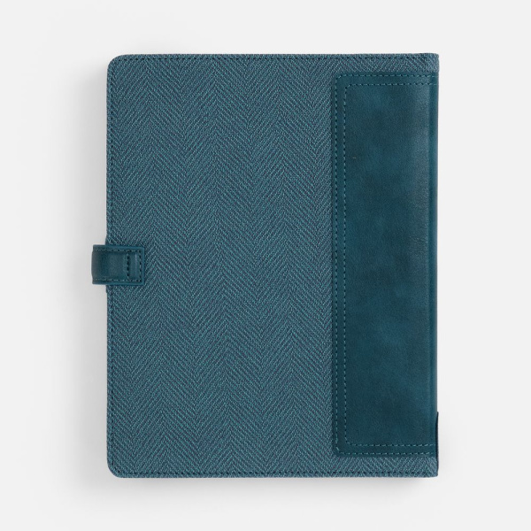 Ежедневник-органайзер Twill, недатированный, синий, 17х22,5х2,8 см