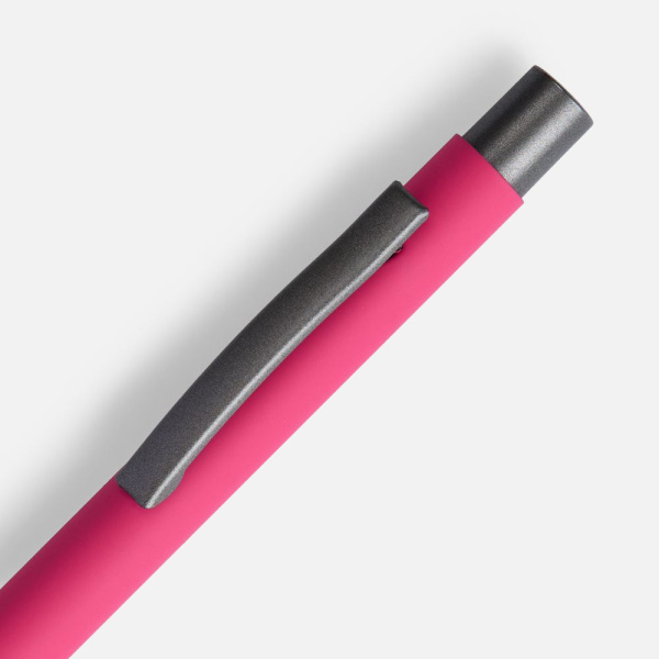 Ручка шариковая Atento Soft Touch, розовая, 13,5х0,9 см