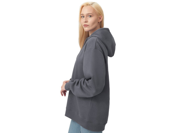 Толстовка с капюшоном оверсайз «Lisbon» унисекс, Размер XL, Цвет темно-серый