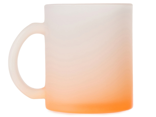 Стеклянная матовая кружка с градиентом для сублимации «Омбре», Цвет оранжевый