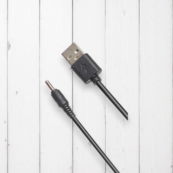 Кабель D10 USB Type-A - 4,0 х 1,7 мм (штекер), длина 1000мм, черный / Компактность и универсальность для питания устройств