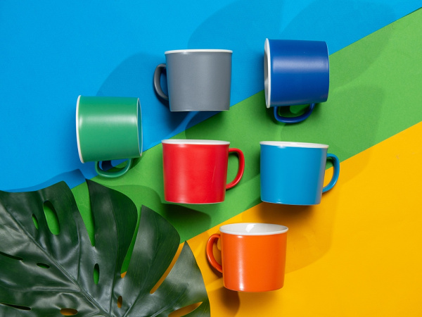 Кружка «Nancy», матовая, Цвет темно-синий/белый