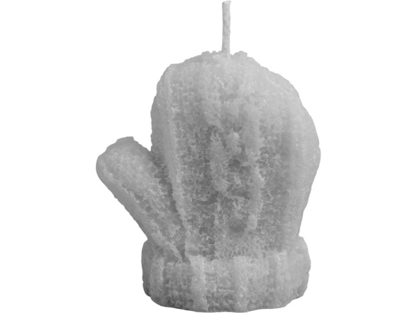 Свеча «Рукавичка», Цвет серый