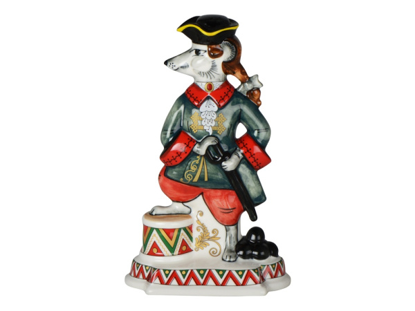 Скульптура «Гусар», Цвет зеленый, красный, белый