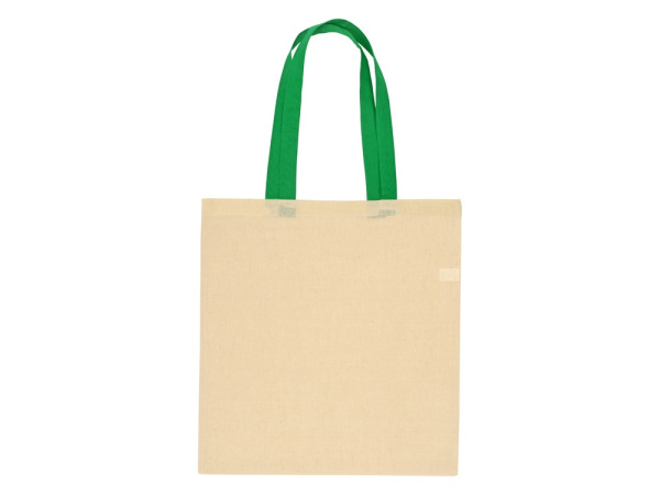 Сумка «Dakota» из хлопка 100 г/м2, Цвет натуральный/зеленый