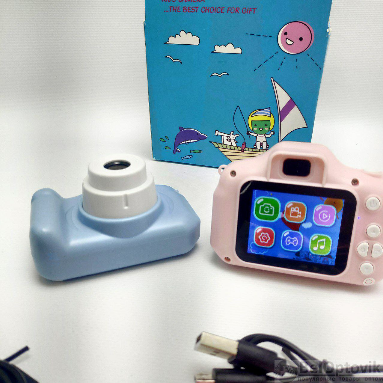 Детский цифровой мини фотоаппарат Summer Vacation (фото, видео, 5 встроенных игр)