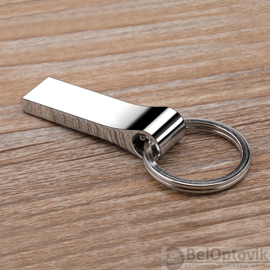 Универсальная Флешка "Ring rail" объем памяти 16 Гб металл, серебристый глянец