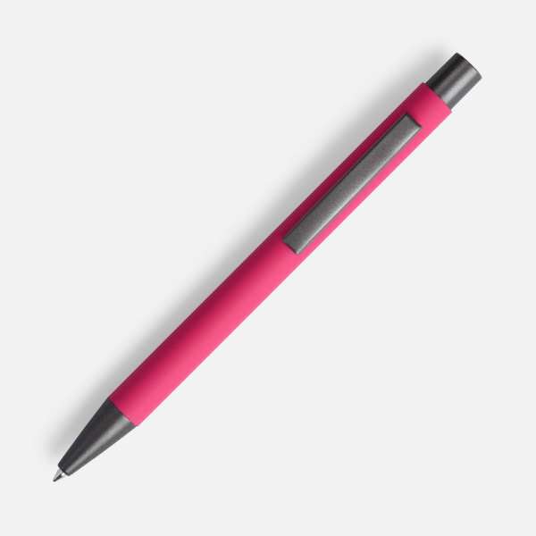 Ручка шариковая Atento Soft Touch, розовая, 13,5х0,9 см