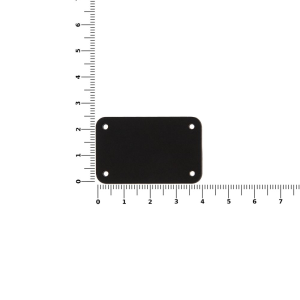 Лейбл из ПВХ Kreta, S, черный, 2,5х4х0,2 см
