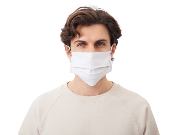 Маска для лица многоразовая из хлопка, Цвет белый