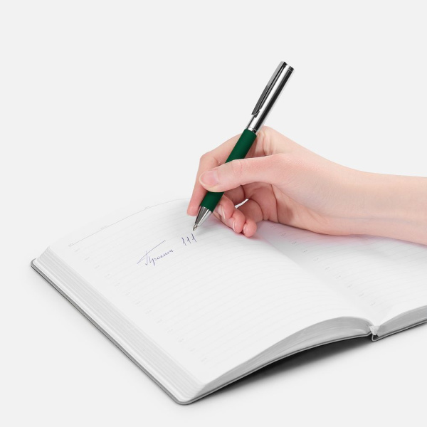Ручка шариковая Eyeshot Soft Touch, темно-зеленая, 13,5х1 см
