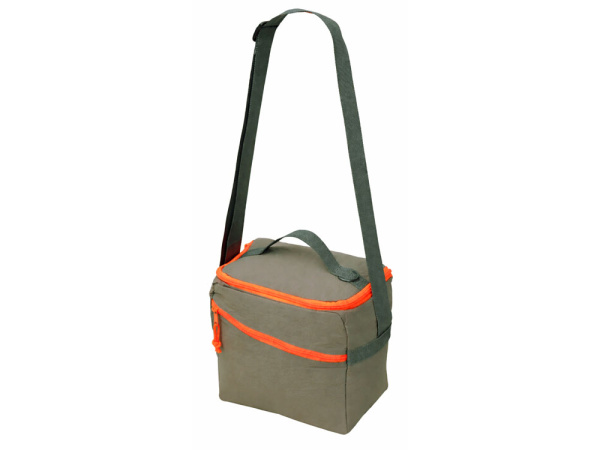 Изотермическая сумка-холодильник «Neo Classic» c контрастной молнией, Цвет серый/оранжевый