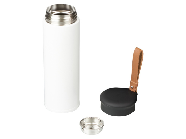 Вакуумный термос «Engage»,тубус, 450 мл, Цвет белый, черный, коричневый