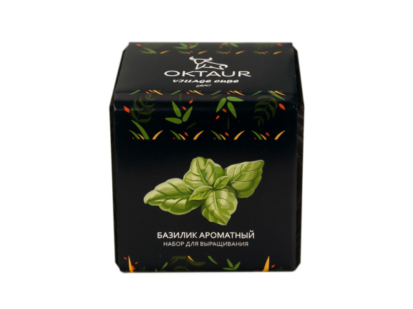 Набор для выращивания «Small village cube «Базилик ароматный», Цвет черный