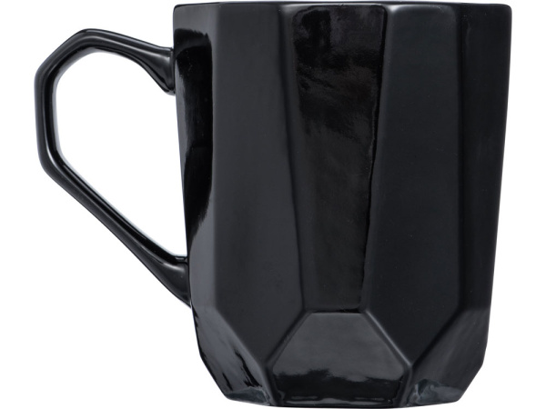 Кружка с гранями «Amery», Цвет черный глянцевый