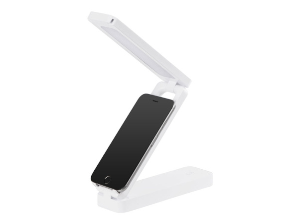 Складывающая настольная лампа с подставкой для телефона «Stack N», 3 Вт, Цвет белый