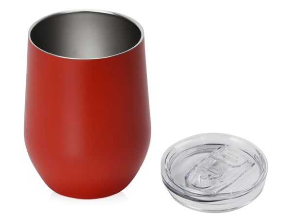 Вакуумная термокружка «Sense», непротекаемая крышка, крафтовая упаковка, Цвет красный