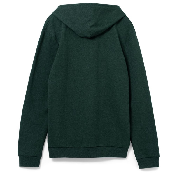 Толстовка с капюшоном унисекс Hoodie, темно-зеленый меланж, XS–3XL