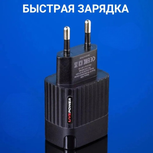 Сетевое зарядное устройство XQ10 QC3.0 кабель Type C / Быстрая и качественная зарядка (Quick Charge 3.0)