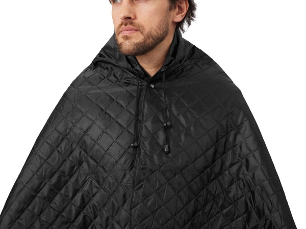 Плед-пончо 2-в-1 «Cappy» с капюшоном и мешком, Цвет черный