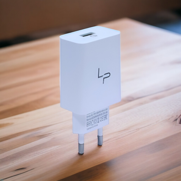 Сетевое зарядное устройство LP S40t QC3.0 5V/3.1A, 1USB, с кабелем Type-C 1м, белый