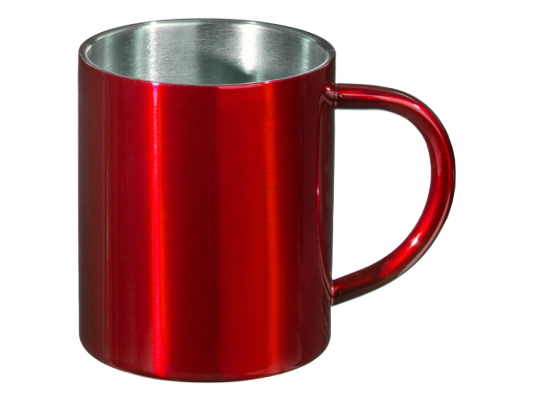 Стальная кружка с двойными стенками «Altai», Цвет красный