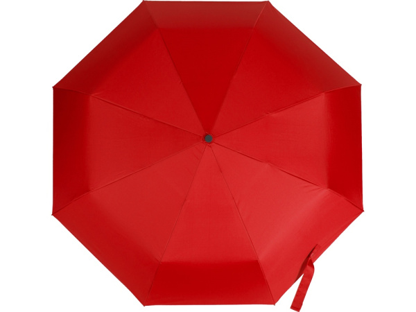 Зонт-автомат Reviver с куполом из переработанного пластика, Цвет красный