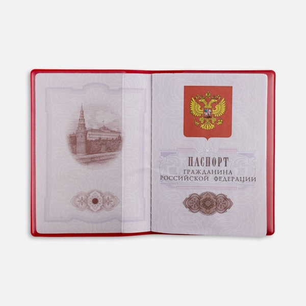 Обложка для паспорта Dorset, красная, 9,3х13 см