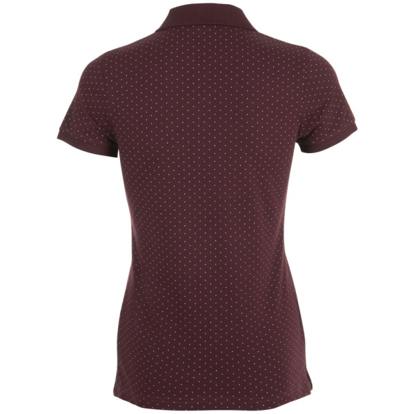 Рубашка поло женская Brandy Women, бордовая с белым, XS–XXL