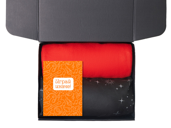 Подарочный набор «Re:y. Cocoon с пледом, свечой и диффузором, Цвет красный